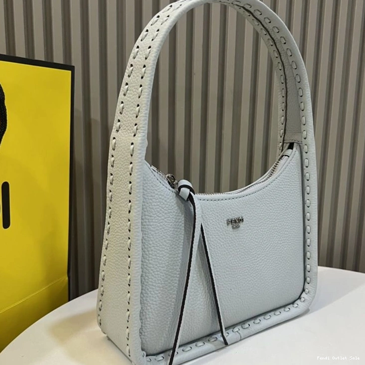 Cheap Leather Mini Fendessence Romano Fendi Cuoio In Bag Light Blue 0716